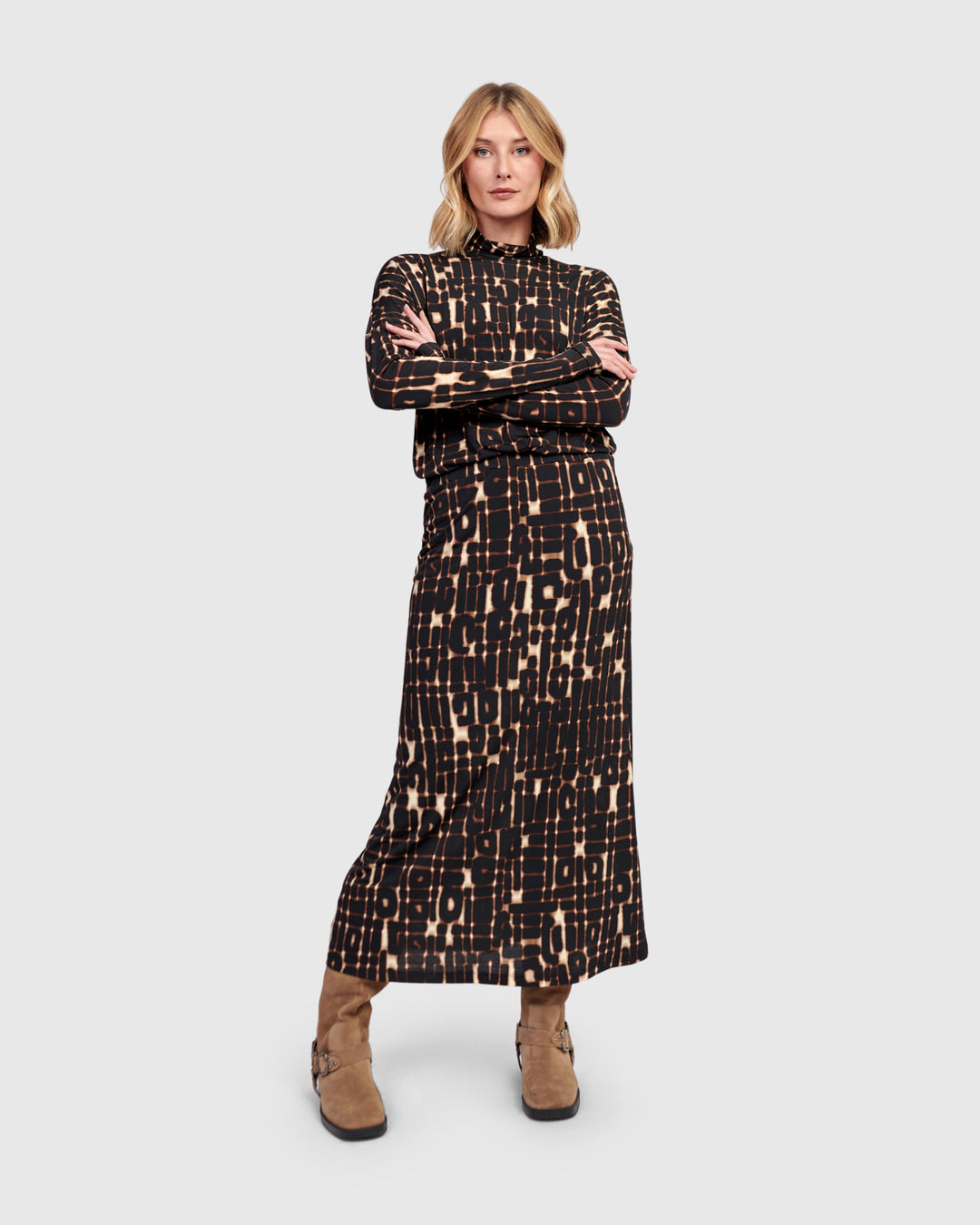 Glyph Pencil Skirt, Matrix