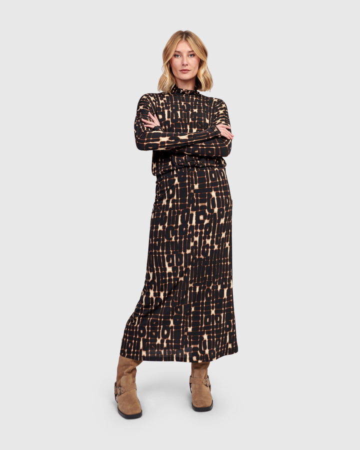 Glyph Pencil Skirt, Matrix