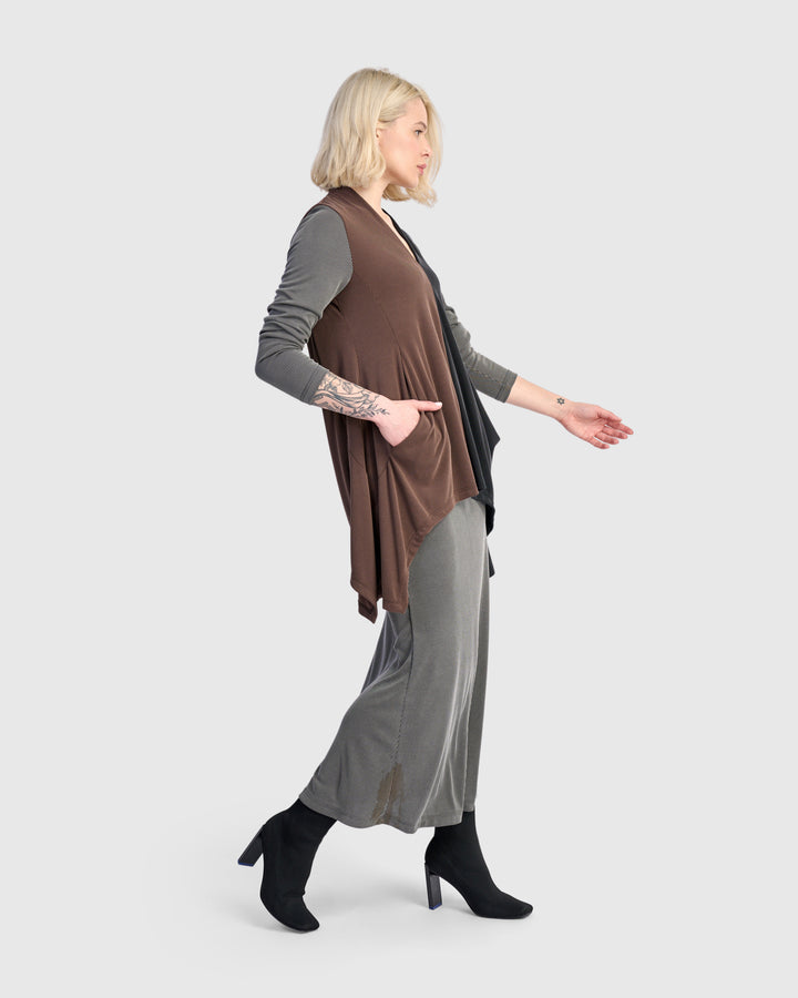 Essential Cupro Pencil Skirt, Fog