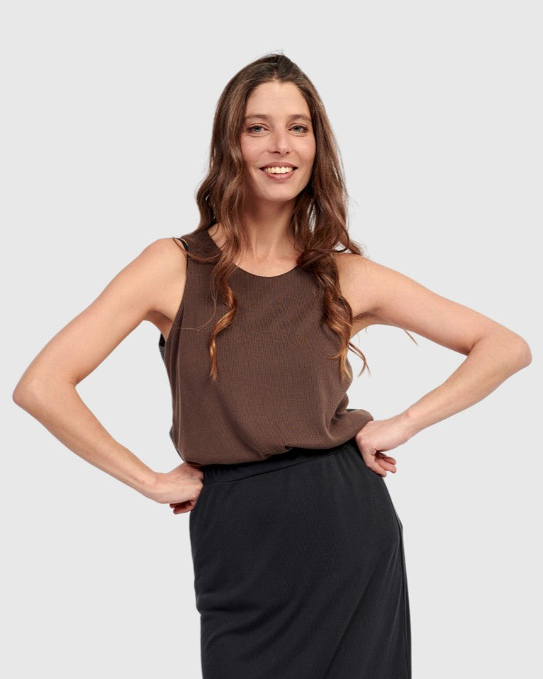 Reversible Cupro Tank Top, Mix