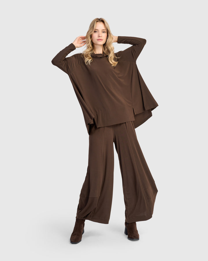 Essential Slinky Punto Pants, Sepia