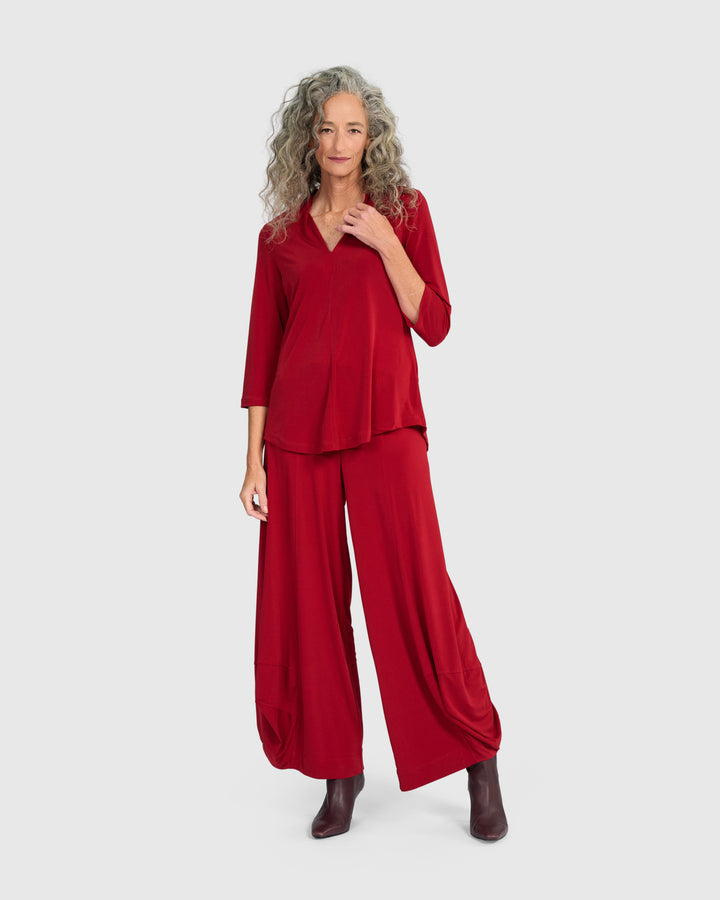 Essential Slinky Punto Pants, Garnet