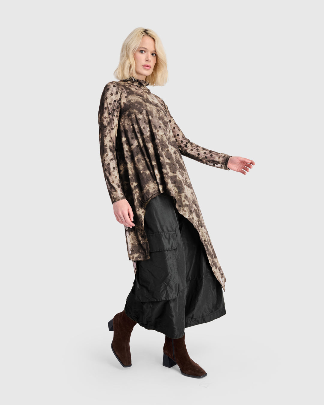 Rune Mesh Hi-Lo Tunic, Aquarelle