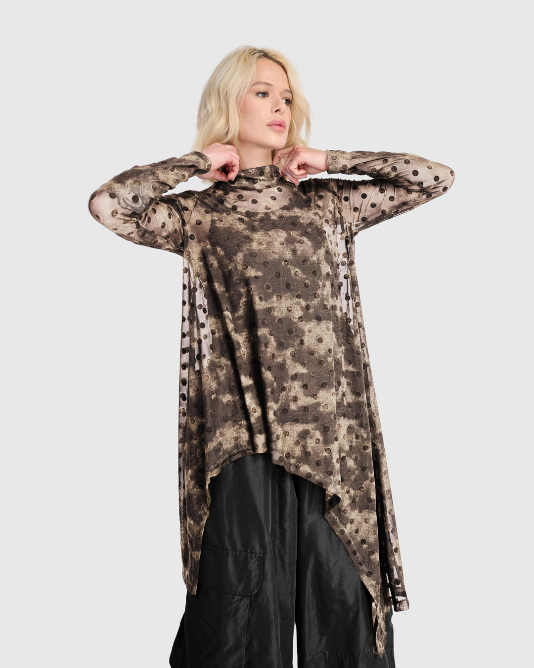 Rune Mesh Hi-Lo Tunic, Aquarelle
