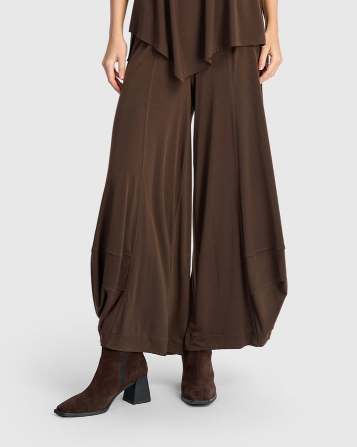 Essential Slinky Punto Pants, Sepia
