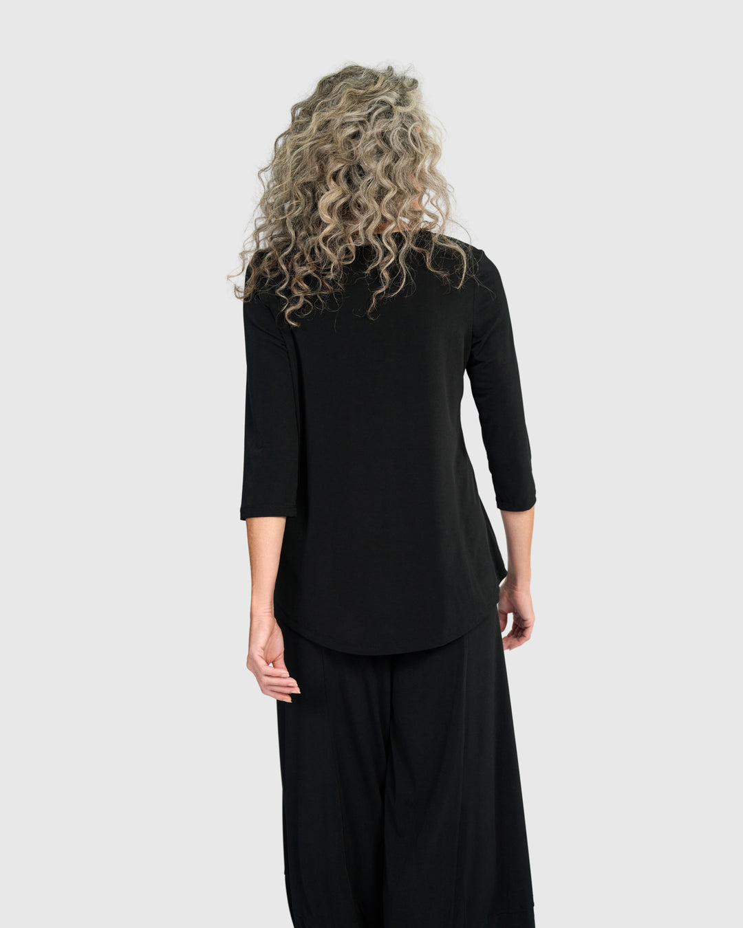 Essential Slinky Crew Top, Black