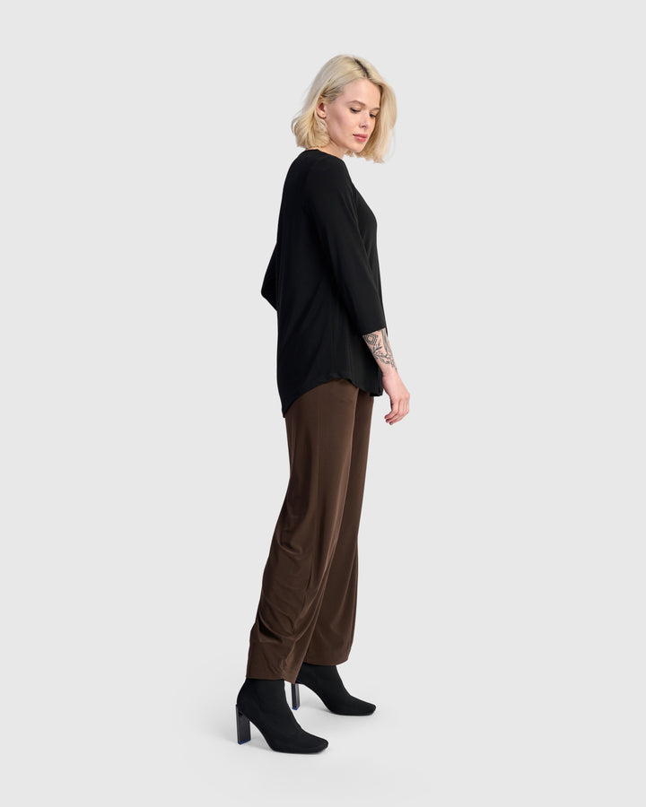 Essential Slinky Crew Top, Black