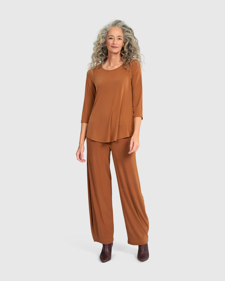 Essential Slinky Flow Pants, Caramel
