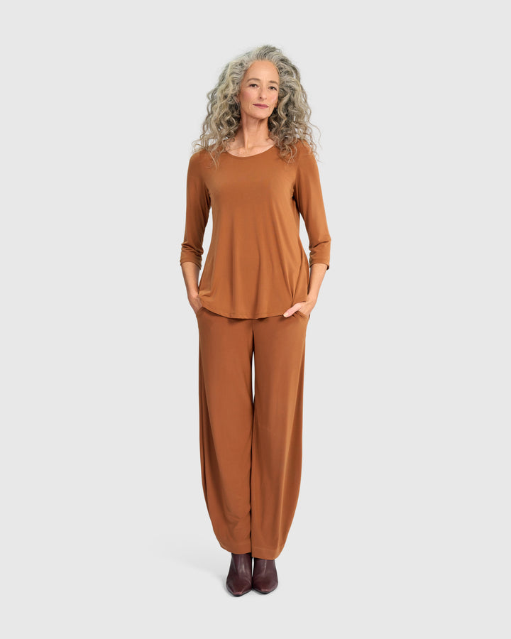 Essential Slinky Flow Pants, Caramel