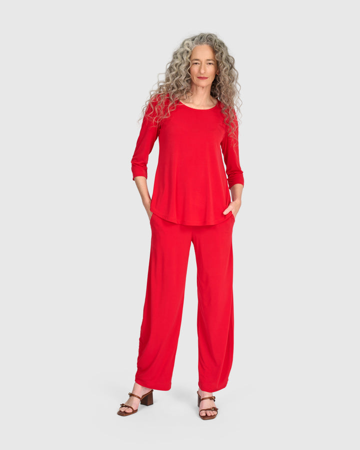 Essential Slinky Flow Pants, Red