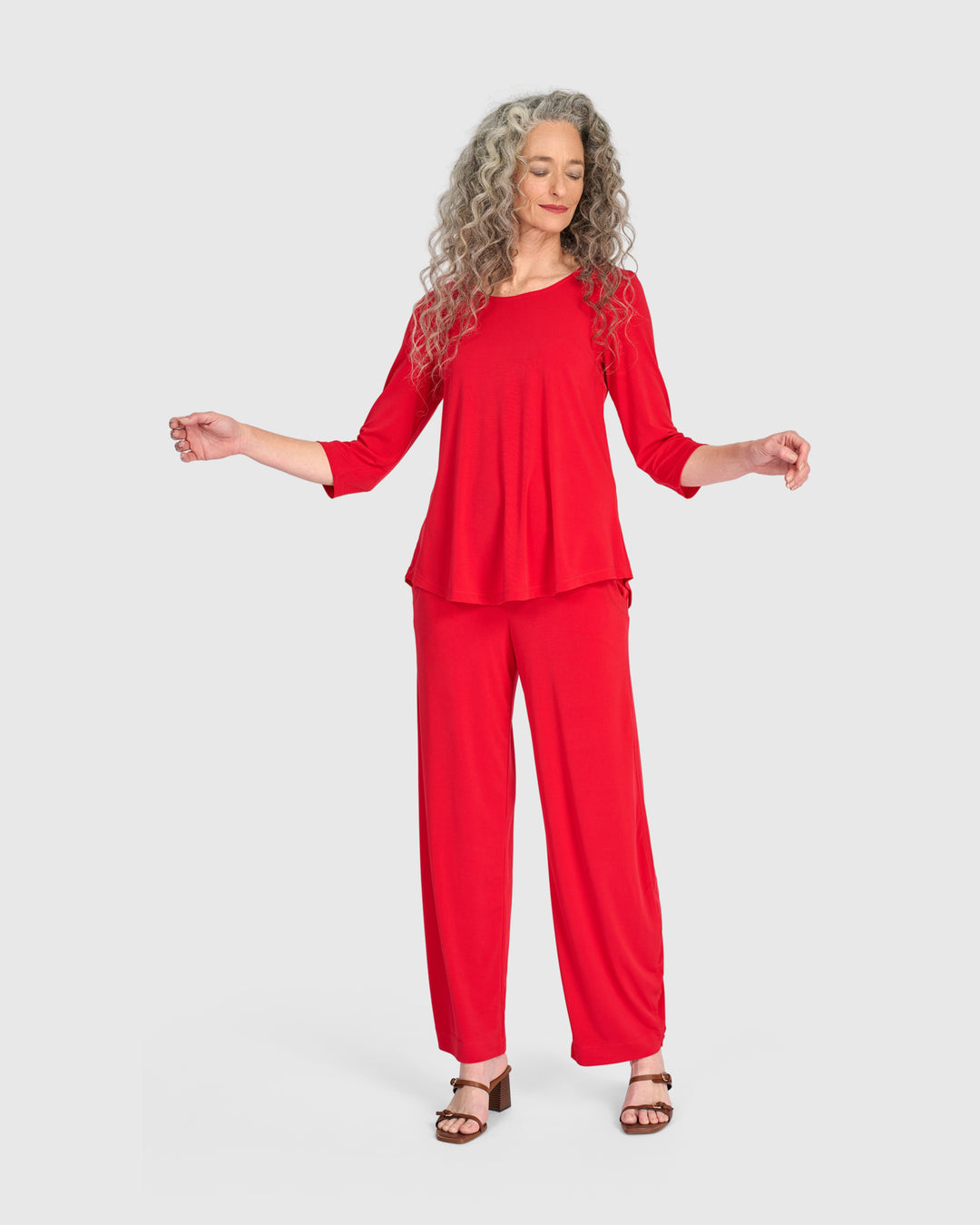 Essential Slinky Flow Pants, Red