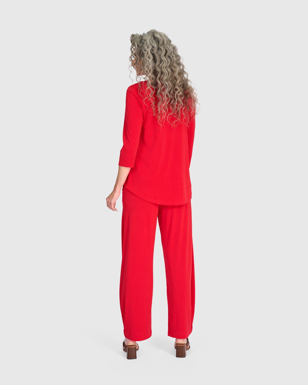 Essential Slinky Crew Top, Red