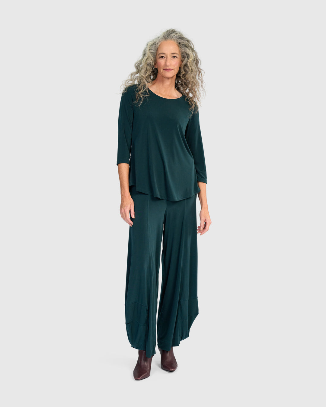 Essential Slinky Punto Pants, Teal