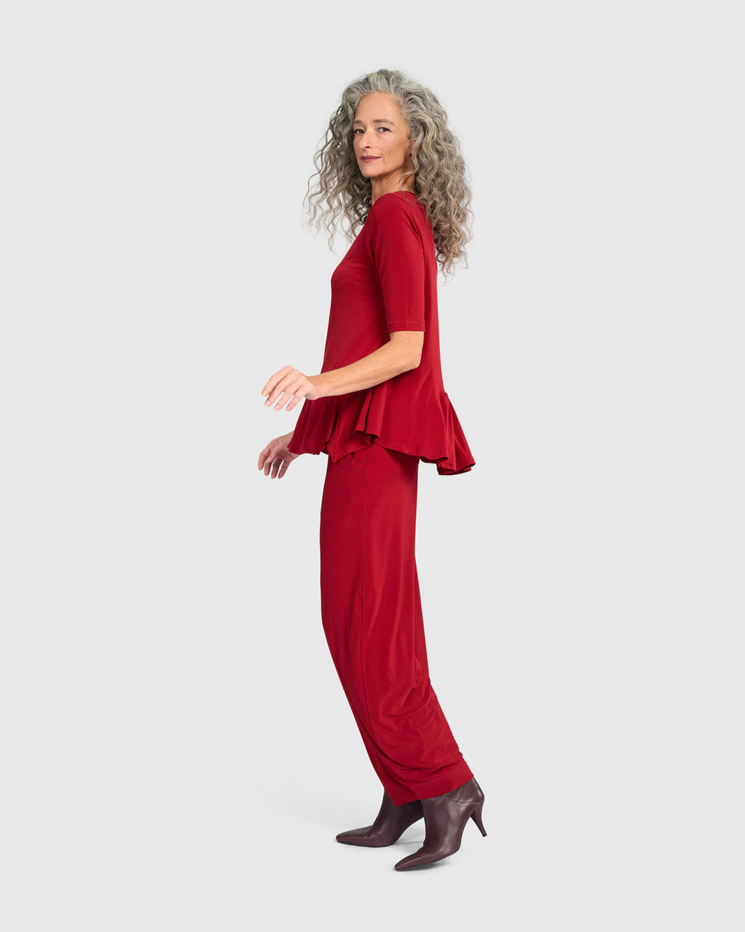 Essential Slinky Flow Pants, Garnet