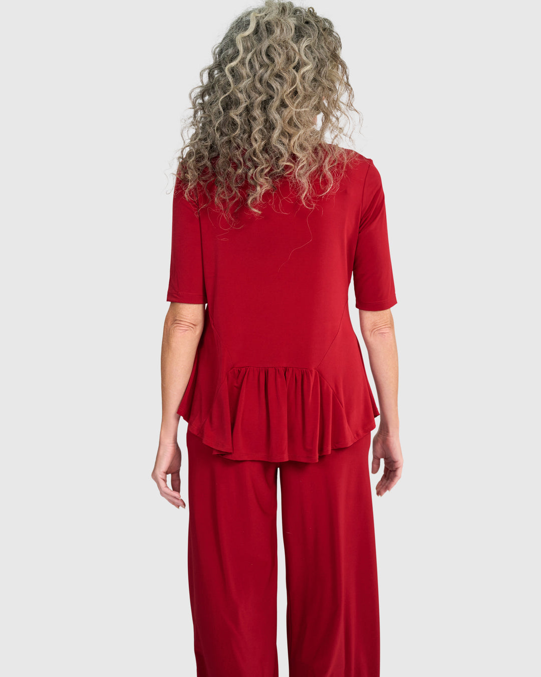 Essential Slinky Flouncy Tee, Garnet