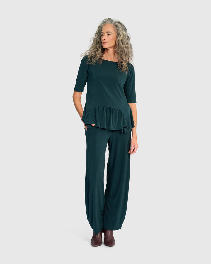 Essential Slinky Flouncy Tee, Teal