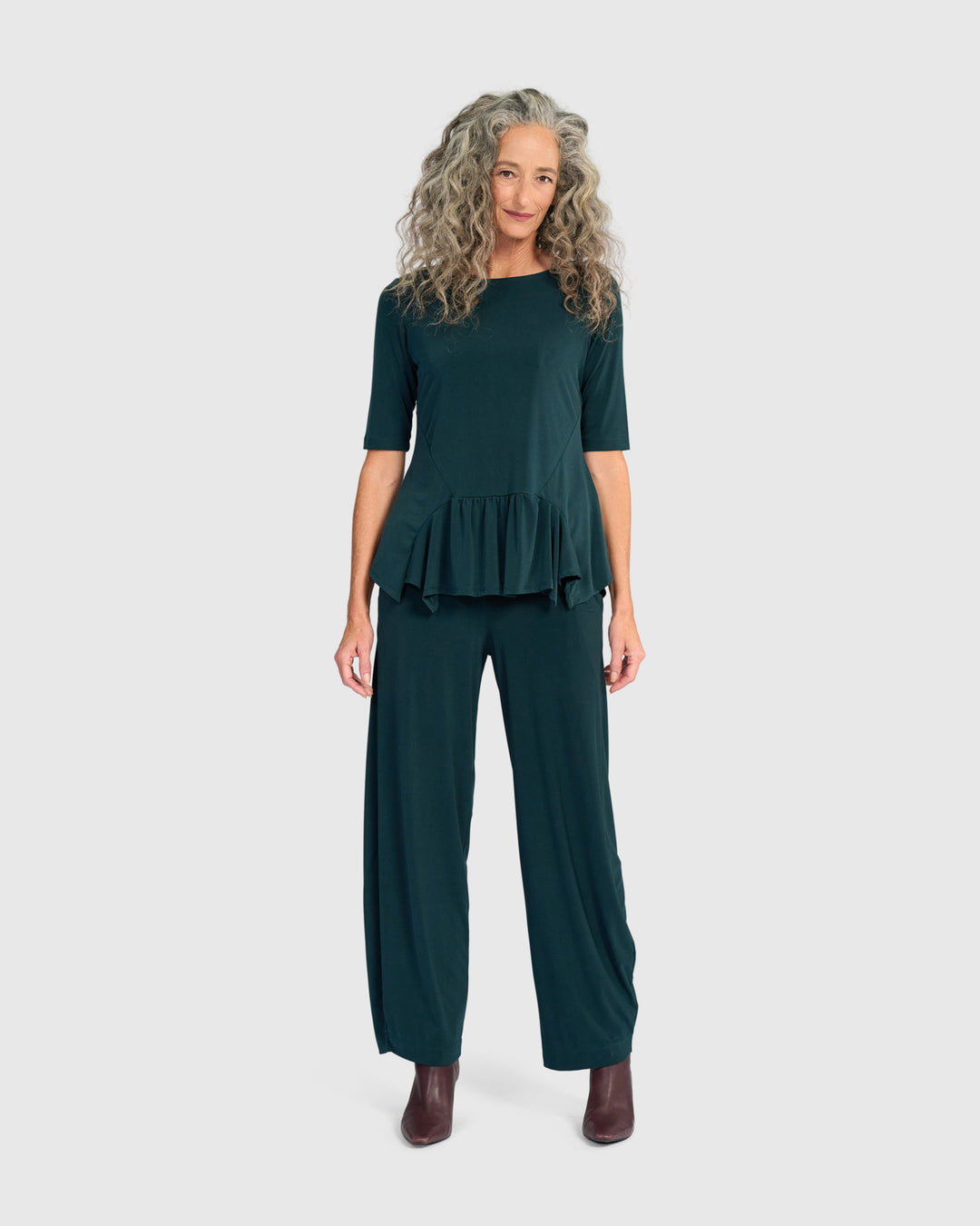 Essential Slinky Flouncy Tee, Teal