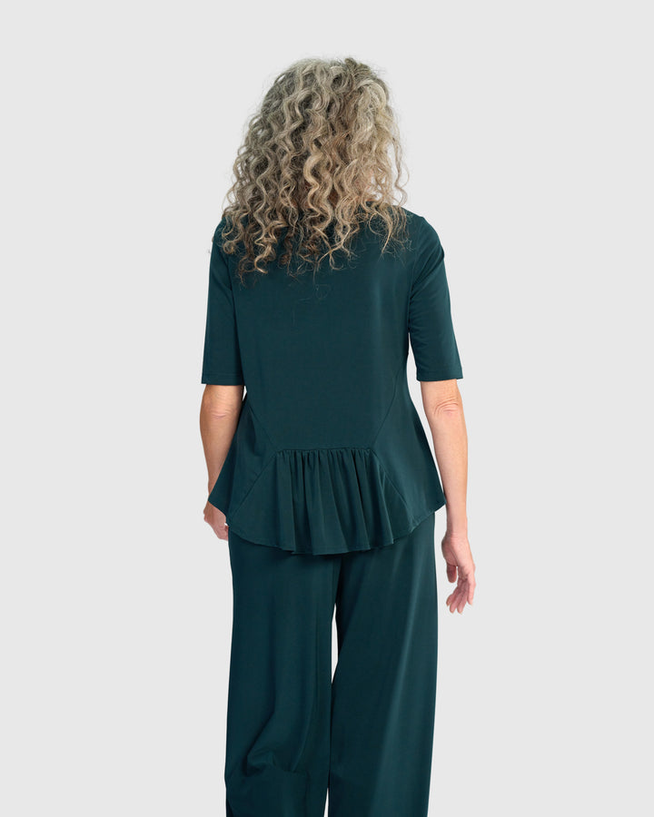 Essential Slinky Flouncy Tee, Teal