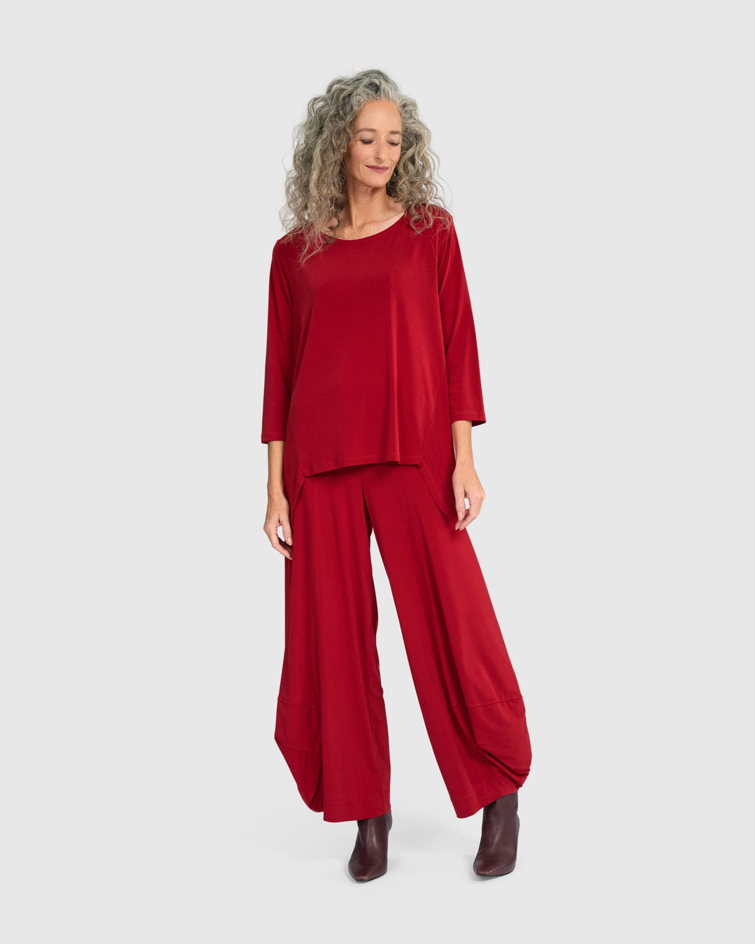 Essential Slinky Punto Pants, Garnet