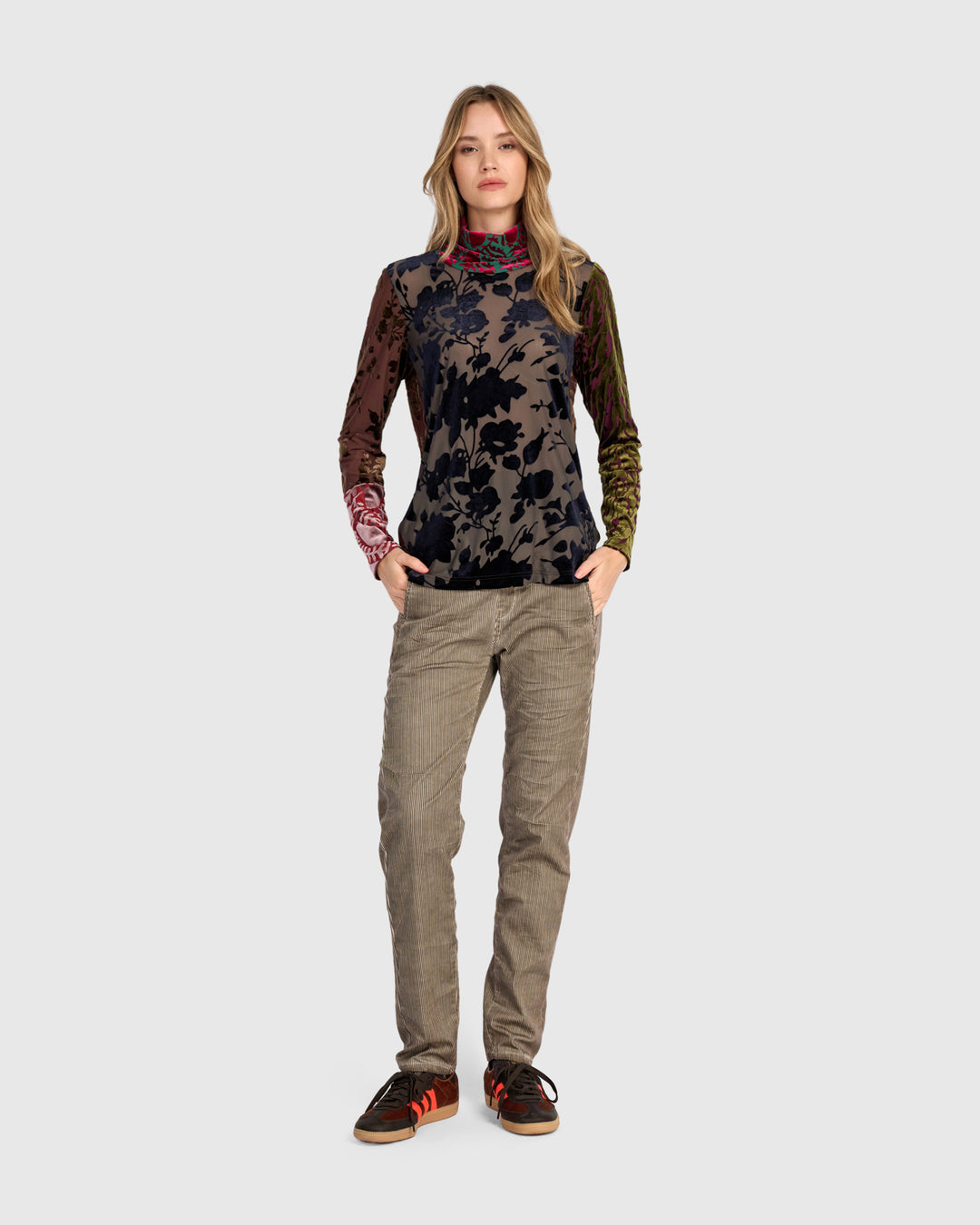 Serafina Turtleneck Top, Jewel Multi