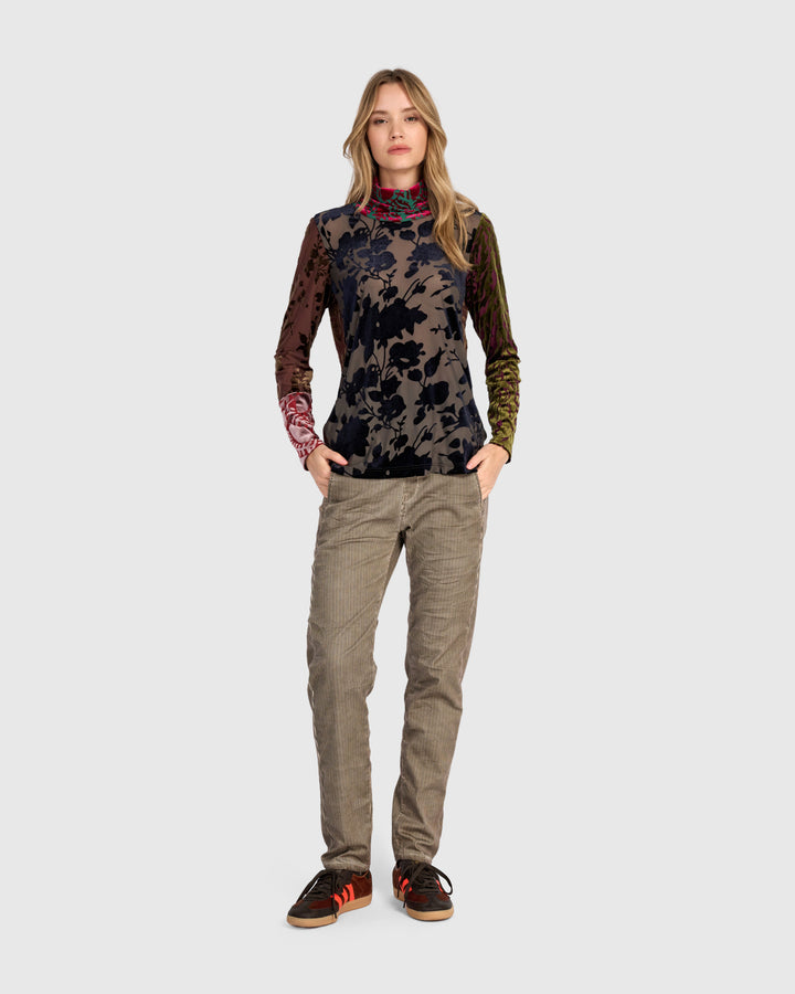 Serafina Turtleneck Top, Jewel Multi
