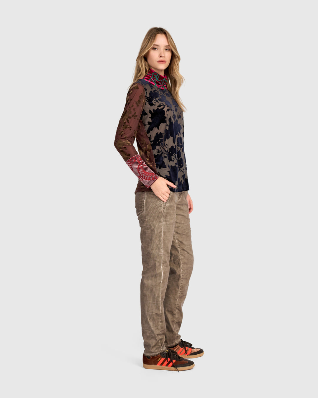 Serafina Turtleneck Top, Jewel Multi