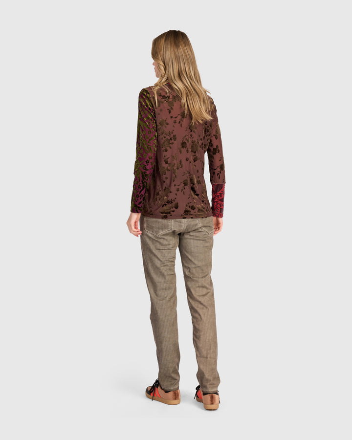 Serafina Turtleneck Top, Jewel Multi