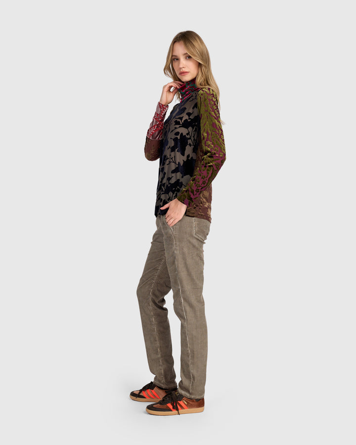 Serafina Turtleneck Top, Jewel Multi
