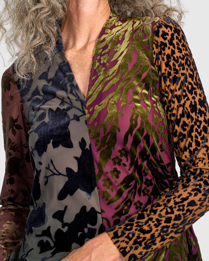 Dolcezza V-Neck Top, Jewel Multi