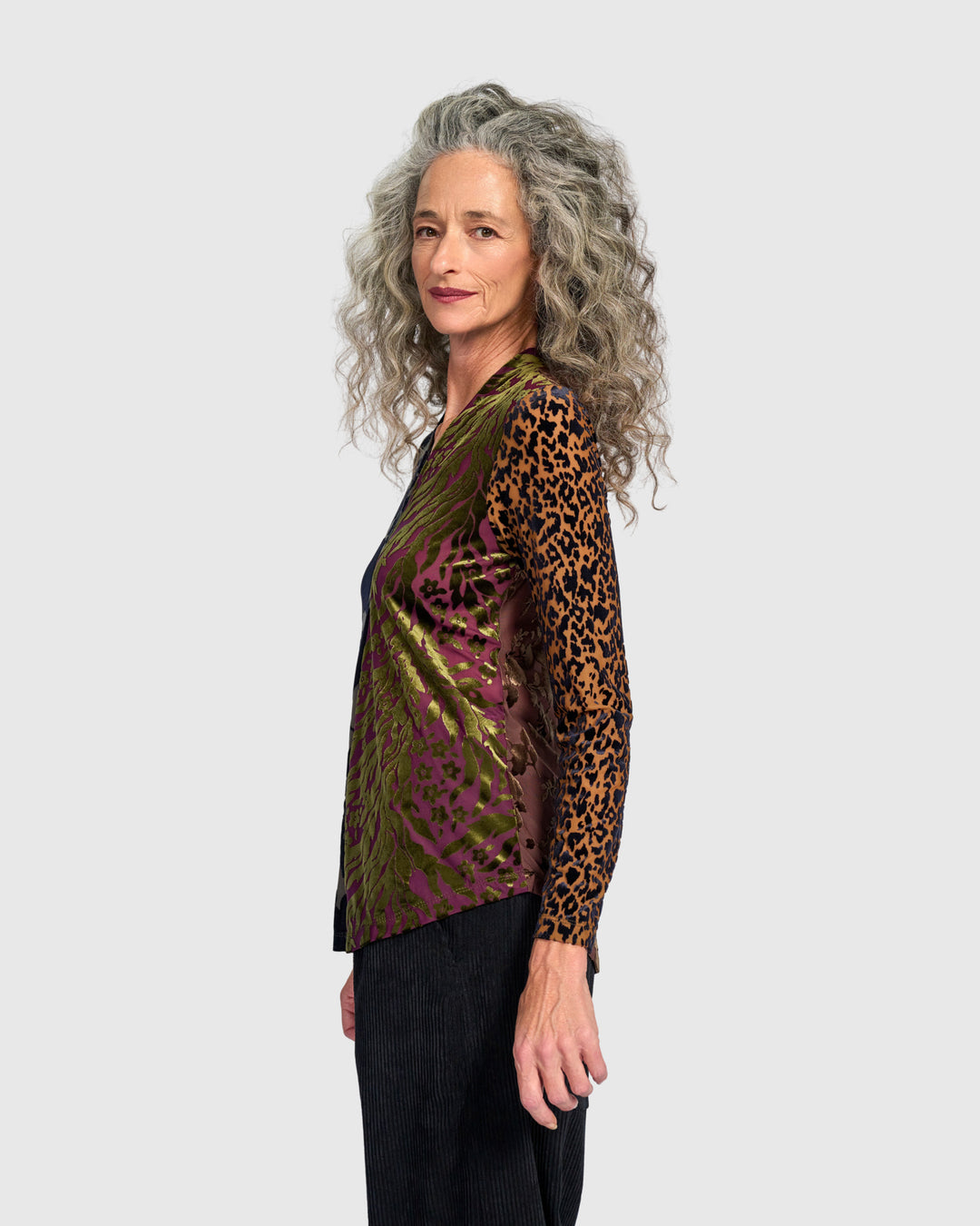Dolcezza V-Neck Top, Jewel Multi