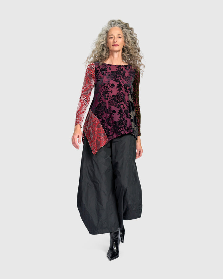 Wren Asymmetrical Top, Wine Multi