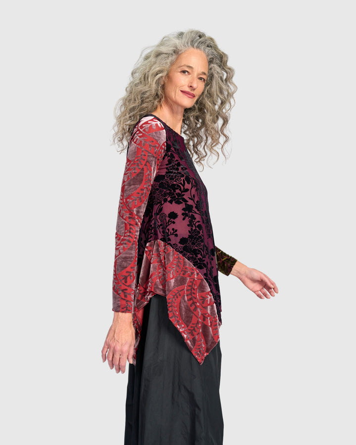 Wren Asymmetrical Top, Wine Multi
