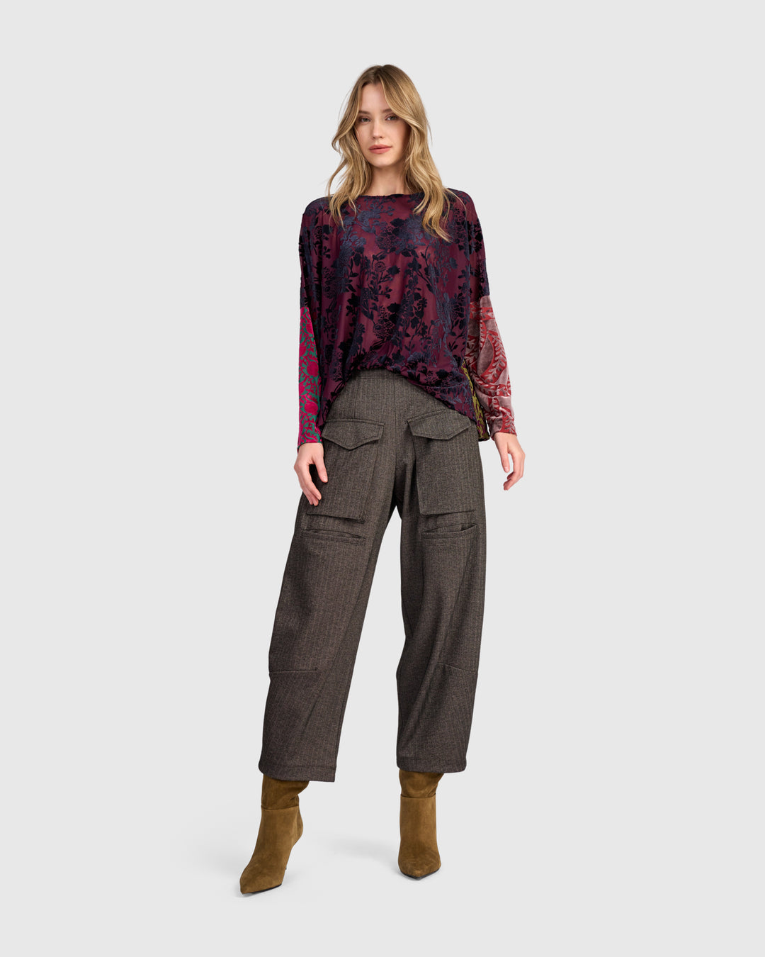 Atelier Herringbone Pants, Taupe