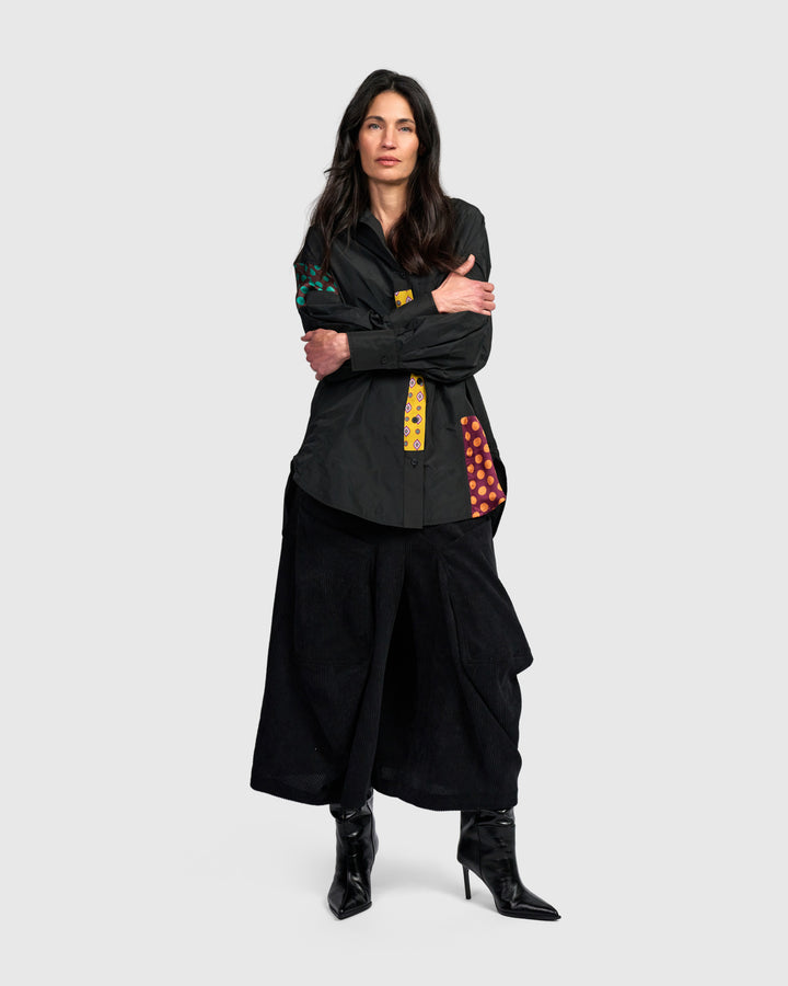 Riot Oversized Shirt, Black
