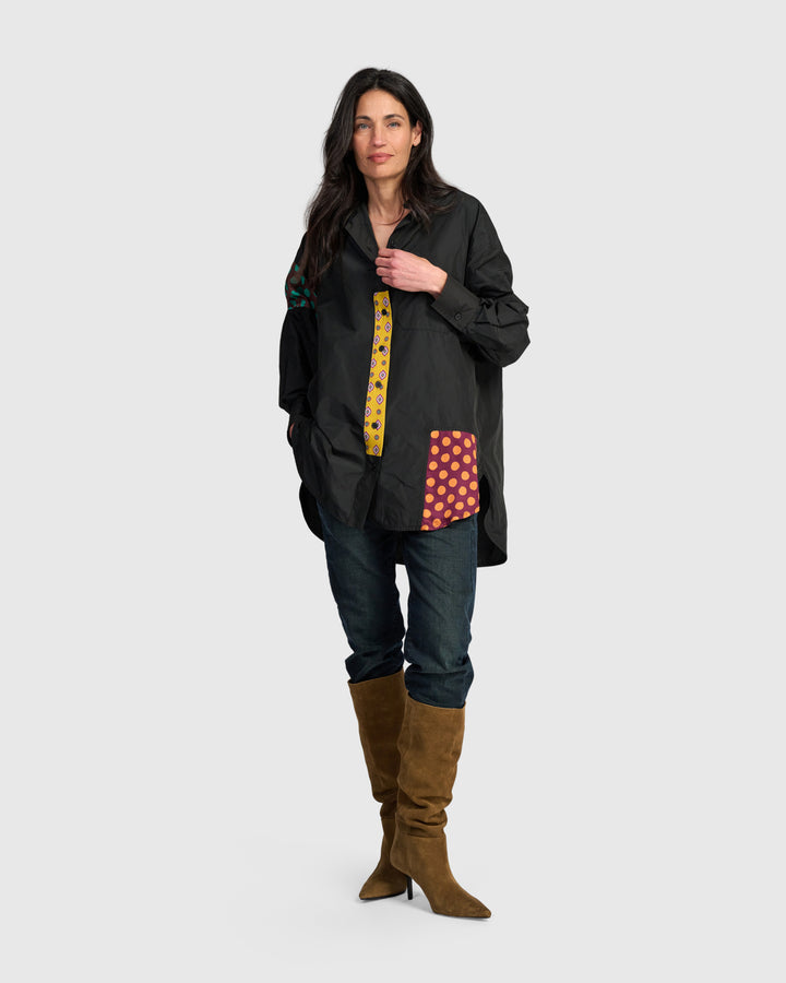 Riot Oversized Shirt, Black