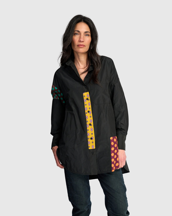 Riot Oversized Shirt, Black