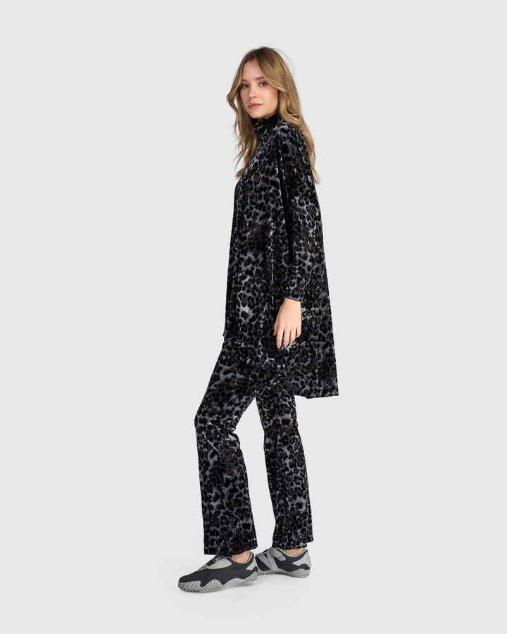 Bagheera Oversized Tunic, Pewter Leopard
