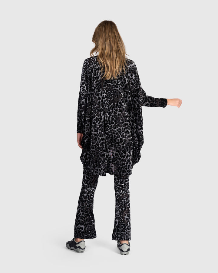 Bagheera Oversized Tunic, Pewter Leopard