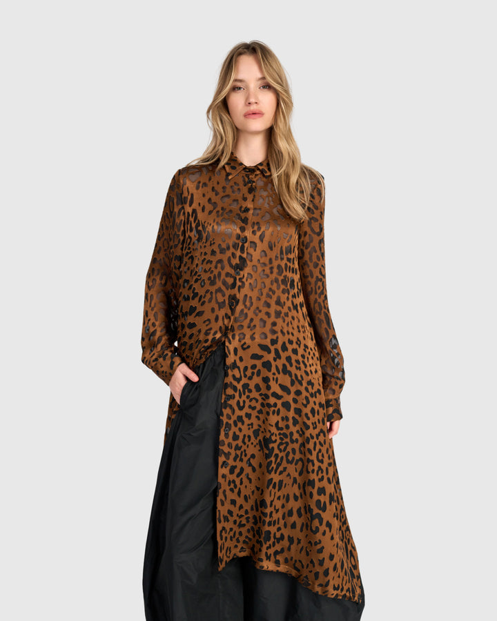 Nadia Tunic, Cognac Leopard