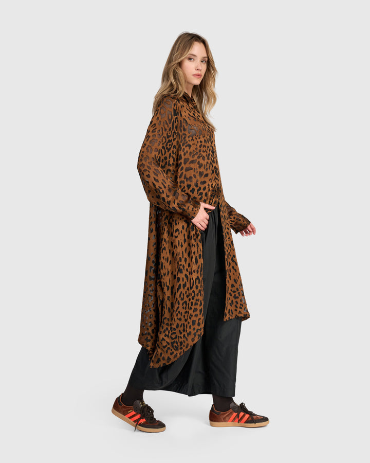 Nadia Tunic, Cognac Leopard