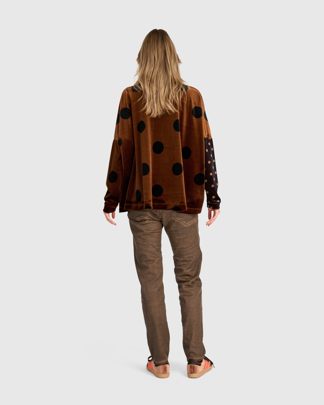 Nellie Velvet Shirt, Amber Dot Mix
