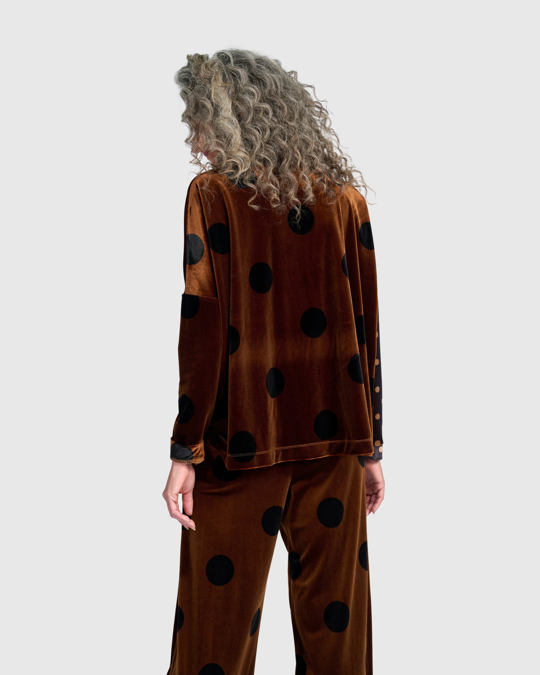 Nellie Velvet Shirt, Amber Dot Mix