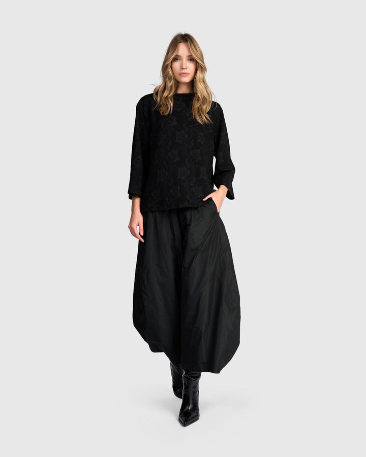 Madrigal Top, Black Flora