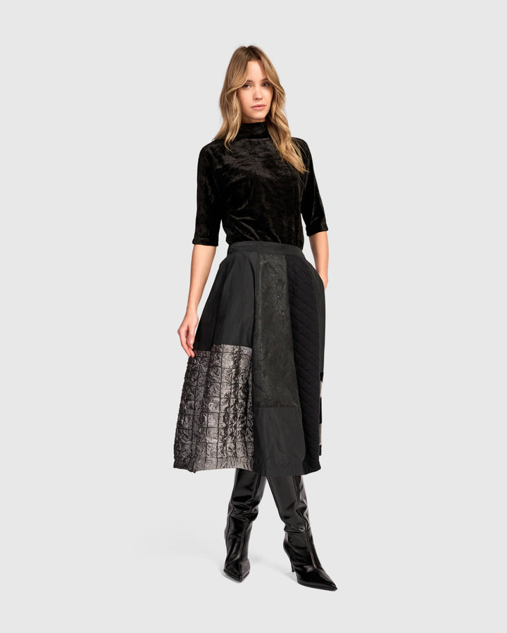 Spark Bubble Skirt, Silver Mix