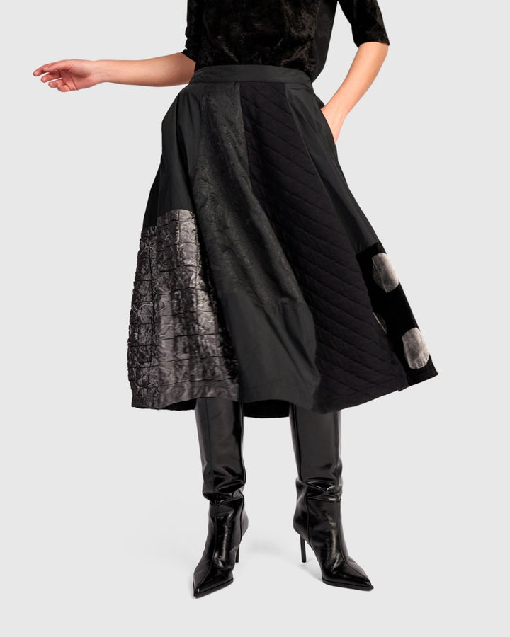 Spark Bubble Skirt, Silver Mix