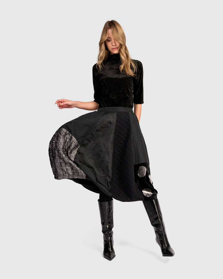Spark Bubble Skirt, Silver Mix