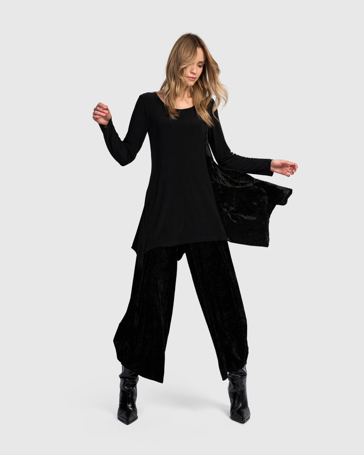 Currant Handkerchief Tunic, Black