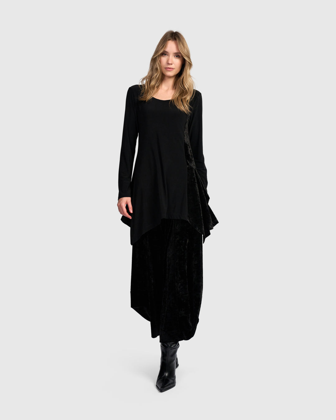 Currant Handkerchief Tunic, Black