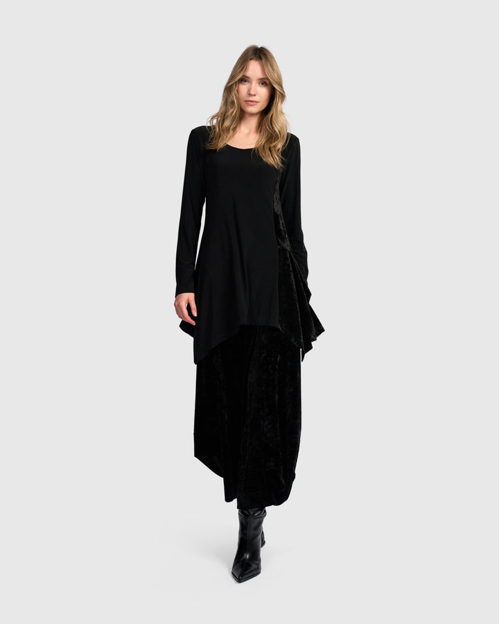 Currant Handkerchief Tunic, Black