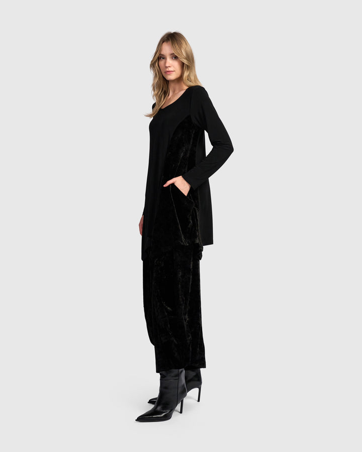 Currant Handkerchief Tunic, Black